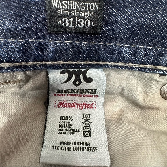 MEK Y2K Men’s size 31 x 29.5” Washington Slim Straight Distressed Jeans - Picture 13 of 15